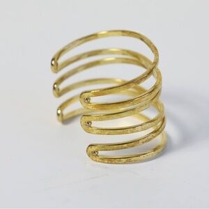 Free with purchase over 20$ gold toned distressed tarnished cuff bracelet